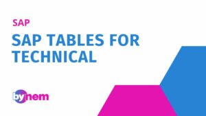 SAP Tables for Technical